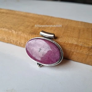Genuine Ruby Gemstone Pendant 925 Sterling Silver Unique Style Pendant PG6139 - Picture 1 of 4