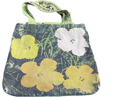 Vintage Andy Warhol Loop NYC Multi Color Flower Tote Bag Special Edition W Purse - Image 1 of 4
