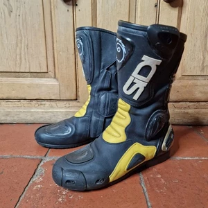SIDI Botas de Moto Brevettato Vertebra Negro Amarillo Para Hombres Reino Unido 11 UE 45 - Imagen 1 de 24
