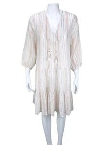 Pink Chicken Indira 3/4 Sleeve Striped Dress Size Large - Picture 1 of 10