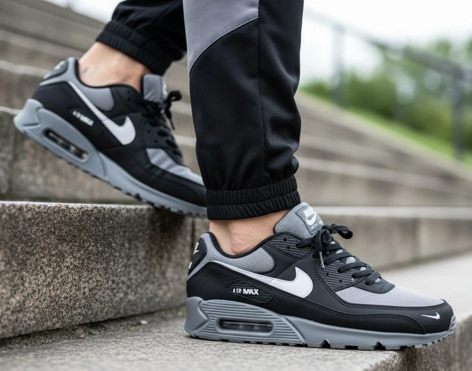 Preços baixos em Nike Air Max 90 Leather Black | eBay