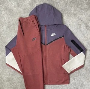 Nike Tech Tracksuit Purple/red Kids Size Large Age 12-13yrs GreatCond RRP£160 - Picture 1 of 24