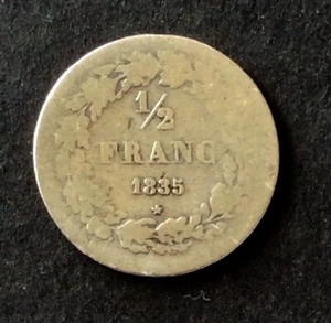 Belgium - Leopold I - 1835 Silver 1/2 Franc Coin - Picture 1 of 2
