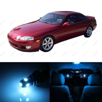 Paquete de 10 luces interiores LED AZUL HIELO para Lexus SC300 SC400 1992-2000 + HERRAMIENTA Foto 1 de 4