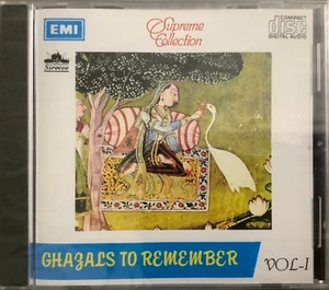 Ghazals To Remember Vol 1 - EMI/SIROCCO Pakistani Ghazal CD - Imagen 1 de 2