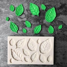 Rose Leaves Embellisment Silicone Fondant Mould Cake Decor Sugar Chocolate Mold