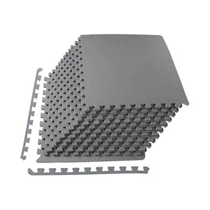BalanceFrom Fitness 48 Sq Ft Interlocking EVA Foam Exercise Mat Tiles, Gray - Picture 1 of 9