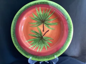 1 Tropical Palm Gates Ware de Laurie Gates - Plato 9 1/2 - Imagen 1 de 2
