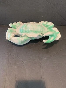 Faux Stone Large Green Crab Trinket Box w/Hinged Lid 10.5"X 7” - Picture 1 of 13
