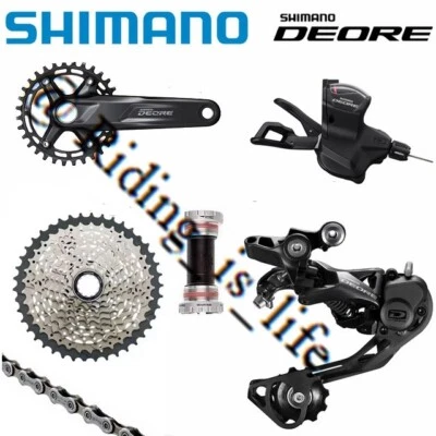 New Shimano Deore M6000 1X10 10Speed MTB Groupset W/M5100 Crankset CS-500-10 42T - Image 1 of 4