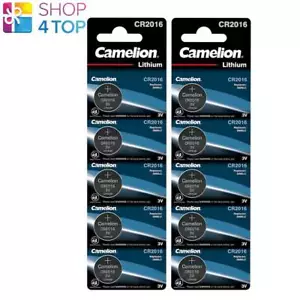 10 CAMELION CR2016 BATTERIES LITHIUM 75mAh 3 V COIN CELL DL2016 5BL EXP 2031 NEW - Picture 1 of 1