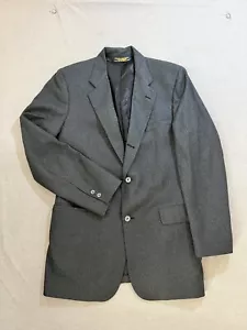 Brooks Brothers Coat Mens 40L Gray Wool 4 Button Pocketed Long Blazer Jacket - Picture 1 of 13