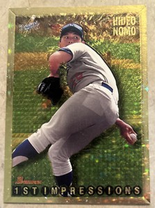 Hideo Nomo 1995 Bowman Gold Foil RC Rookie Baseball Card LA Dodgers