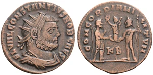 Roman Emperor and Caesar Constantius I Chlorus Authentic Ancient Coin with COA - Picture 1 of 2