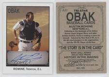 2010 TRISTAR Obak Auto Green /25 Austin Romine #A31 Auto