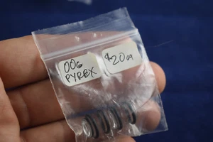 Pair of double ring ear plug - 00g pyrex - Picture 1 of 2