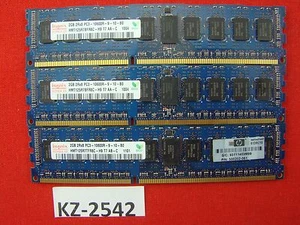 Hynix 6GB 3x2GB DDR3-1333 PC3-10600R ECC Reg HMT125R7BFR8C-H9 T7 Aa-C #KZ-2542 - Picture 1 of 1