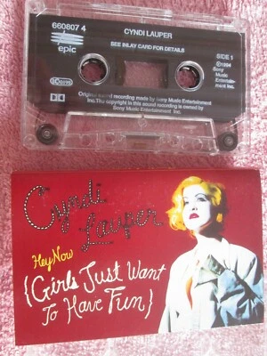 Cyndi Lauper ‎– Hey Now (Girls Just Want To Have Fun) Epic Tape Cassette Single  - Image 1 of 4