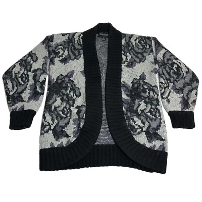 Cárdigan sudadera vintage años 90 Nordstrom para mujer tejido mohair jacquard floral Foto 1 de 4