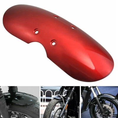 Red Short Front Fender Mudguard for Triumph Bonneville T100 Scrambler 2001-2016 - Image 1 of 4