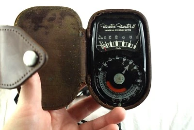 Medidor de exposición eléctrico Weston original de colección Master II piezas de cámara Foto 1 de 4