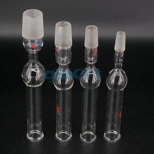 14/23 19/26 24/29 29/32 Ground Joint Glass Drying Tube Straight Shaped With Bulb