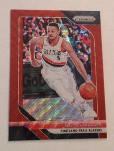 2018/19 Panini Prizm RED WAVE Prizm C.J. MCCOLLUM Blazers #91 - Picture 1 of 1