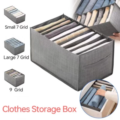 3Pcs Clothes Storage Box Compartment Foldable Drawer Wardrobe Clothes Organizer - Image 1 of 4