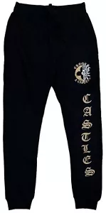 Crooks & Castles Men's Half Medusa Jogger Sweatpants in Black - Picture 1 of 2