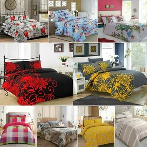 Quilt Duvet Cover with Pillow Case Quilt Cover Bedding Set Single Double King - Picture 1 of 16