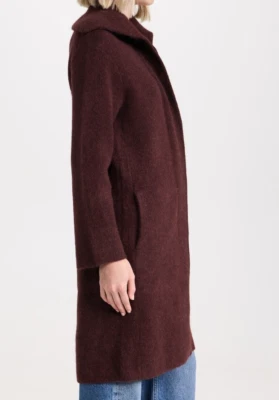 Abrigo Chaqueta Vince Mezcla Lana Cuello Marinero Cereza S; Nuevo Con Etiquetas Foto 1 de 4