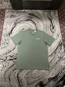 Adidas Terrex Back Graphic T-shirt Green BNWT Size Medium Men’s Sample IS0283 - Picture 1 of 16