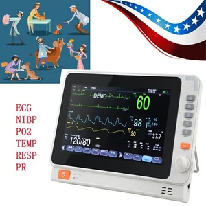 Portable-10 inch Screen VET Veterinary Patient Monitor Vital Signs·US - Picture 1 of 19