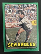 Scanlens 1978 Rugby League Max Krilich Manly Sea Eagles Card No 99 NRL NSWRL