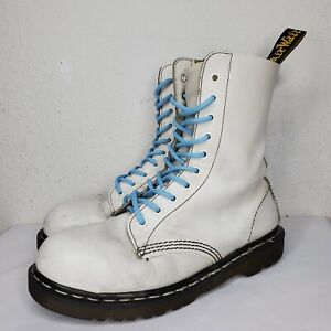 Dr. Martens Made in England 10 Eye Steel Toe Leather Combat Boots UK 7 RARE 