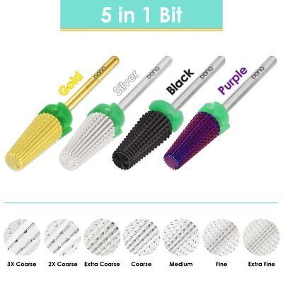 Pana USA 5 in 1 High Quality Two Way Tapered Nail Carbide Bit - Acrylic Hard Gel - Image 1 of 3