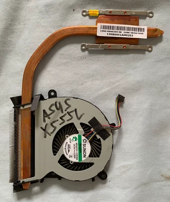 13N0-R9A0203 13NB0651AM0203 OEM ASUS FAN + HEATSINK  X555LA Good Used. - Image 1 of 2