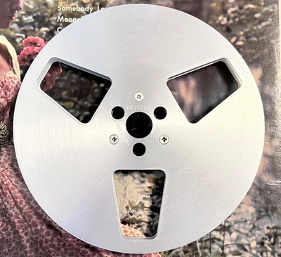 Vintage 7" MEISTER Aluminum Metal Take Up Reel To Reel 1/4" Tape 3 Window - Imagem 1 de 4