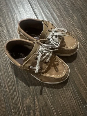 Sperry Top Sider Gamefish Jr Boat Shoes Toddler Size 8M Tan - Image 1 of 4