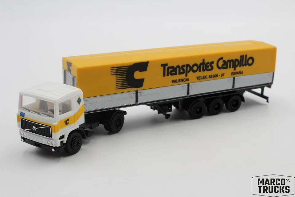 Herpa Volvo F12 semitrailer "Transportes Campillo Valencia Espana" 1:87 /H25845 - Image 1 of 1