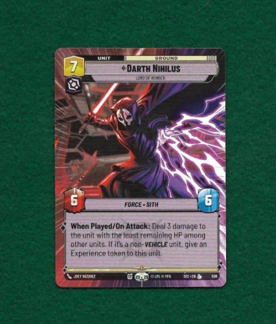 STAR WARS UNLIMITED SECRETS OF POWER HYPERSPACE #508 DARTH NIHILUS - Image 1 of 1