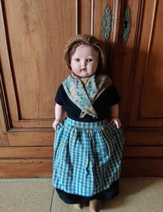 Vintage Dutch Rosetta Doll Holland 1940s Traditional Clothes - Good Condition - Picture 1 of 7