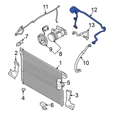 For Nissan Pathfinder 2008-2012 Nissan 92440ZS01A Front A/C Pipe - Изображение 1 из 2