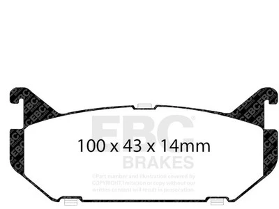 Комплект задних тормозных колодок для Mazda 626 1993-2002 годов выпуска EBC 28929PPNH 1994 1995 1996 1997 - Изображение 1 из 4