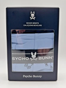 NIB Psycho Bunny Men’s Boxer Brief Size XL 2 Pack Stretch Cotton Modal Serenity - Picture 1 of 2