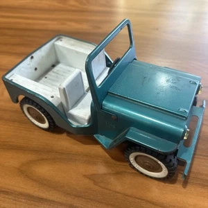 Vintage 1960s Tonka Jeep 10" Auqa Color, Nice Shape Pls Read See Pictures USA - Picture 1 of 14