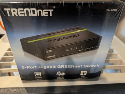 TRENDnet 5-PORT Gigabit GREENnet Switch TEG-S50g - New In Box - Image 1 of 4