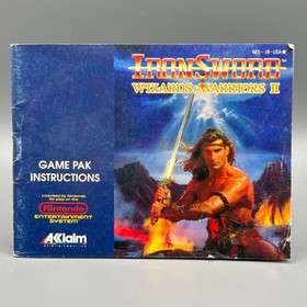 IronSword Wizards & Warriors II Manual NES Nintendo Game Pak Instructions