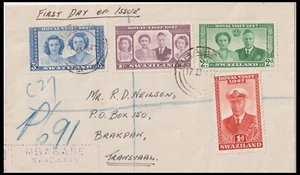 SWAZILAND 1947 ROYAL VISIT FDC (F) - Picture 1 of 1