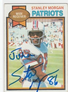 Stanley Morgan signed 1979 Topps card Patriots autograph personalized